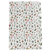 Vintage Christmas Gift Bag ミディアムペーパーバッグ (裏面)