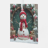 Vintage Christmas - Glass Square Ornament ガラスオーナメント (正面左)