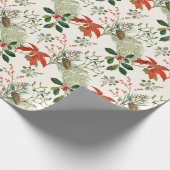Vintage Christmas Greenery Pattern ラッピングペーパー (角)
