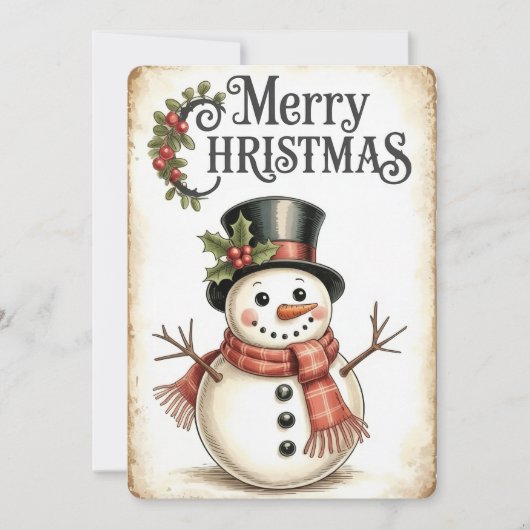 Vintage Christmas Greeting Card シーズンカード (正面)