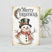 Vintage Christmas Greeting Card シーズンカード (スタンド正面)