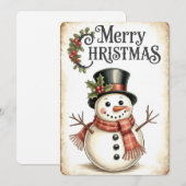 Vintage Christmas Greeting Card シーズンカード (正面/裏面)