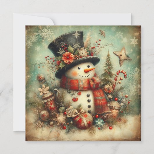 Vintage Christmas Greeting Card シーズンカード (正面)