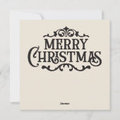 Vintage Christmas Greeting Card シーズンカード (裏面)