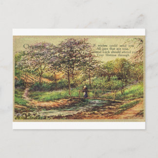 Vintage Christmas Greetings Postcard ポストカード