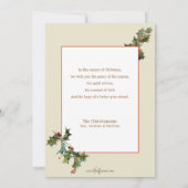 Vintage Christmas Greetings w/Holly & Ivy シーズンカード (裏面)