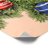 Vintage Christmas Hello! Jolly Santa Claus ポスター (角)