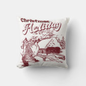 Vintage Christmas Holiday  クッション (正面)