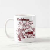 Vintage Christmas Holiday  コーヒーマグカップ (左)