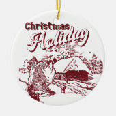 Vintage Christmas Holiday  セラミックオーナメント (正面)