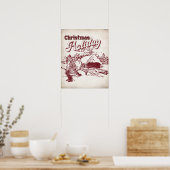 Vintage Christmas Holiday  ポスター (キッチン)