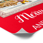 Vintage christmas holiday  ポスター (角)