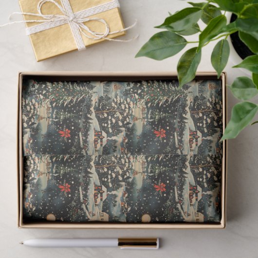 Vintage Christmas Holiday 薄葉紙 (ギフト)