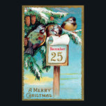 Vintage Christmas Holiday desor poster ポスター<br><div class="desc">design by www.etsy.com/Shop/VanityFlairDesigns</div>