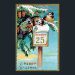 Vintage Christmas Holiday desor poster ポスター<br><div class="desc">design by www.etsy.com/Shop/VanityFlairDesigns</div>