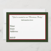 Vintage Christmas Holly情報の追加 招待状 (裏面)