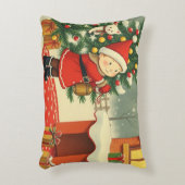 Vintage Christmas Illustration アクセントクッション (正面(垂直))