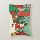 Vintage Christmas Illustration アクセントクッション (正面(垂直))