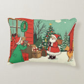 Vintage Christmas Illustration アクセントクッション (裏面)