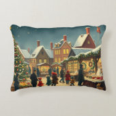 Vintage Christmas Illustration アクセントクッション (正面)