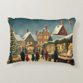Vintage Christmas Illustration アクセントクッション (裏面)