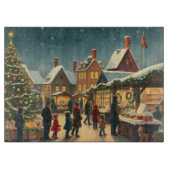Vintage Christmas Illustration カッティングボード (正面)