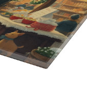 Vintage Christmas Illustration カッティングボード (角)