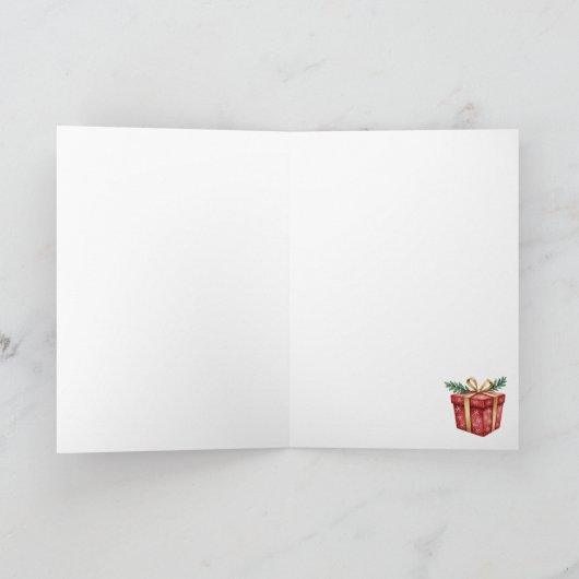 Vintage Christmas Illustration カード (内部)