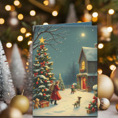 Vintage Christmas Illustration カード