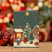 Vintage Christmas Illustration カード