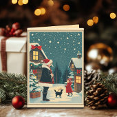 Vintage Christmas Illustration カード