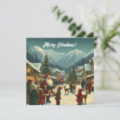 Vintage Christmas Illustration シーズンカード (スタンド正面)
