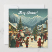 Vintage Christmas Illustration シーズンカード (正面)