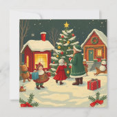 Vintage Christmas Illustration シーズンカード (正面)