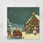 Vintage Christmas Illustration シーズンカード (正面)