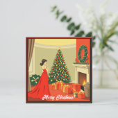 Vintage Christmas Illustration シーズンカード (スタンド正面)