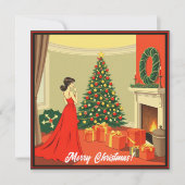 Vintage Christmas Illustration シーズンカード (正面)