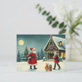 Vintage Christmas Illustration シーズンポストカード (スタンド正面)