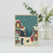 Vintage Christmas Illustration シーズンポストカード (スタンド正面)