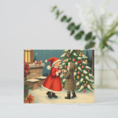 Vintage Christmas Illustration シーズンポストカード (スタンド正面)