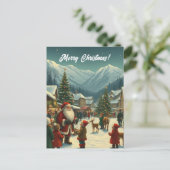 Vintage Christmas Illustration シーズンポストカード (スタンド正面)