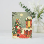 Vintage Christmas Illustration シーズンポストカード (スタンド正面)