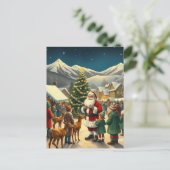 Vintage Christmas Illustration シーズンポストカード (スタンド正面)