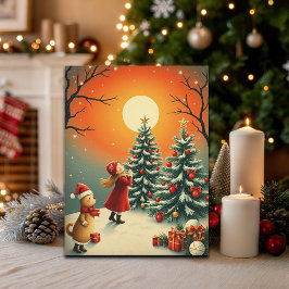 Vintage Christmas Illustration シーズンポストカード