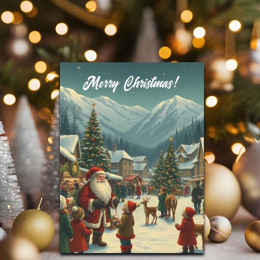 Vintage Christmas Illustration シーズンポストカード