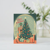 Vintage Christmas Illustration シーズンポストカード (スタンド正面)