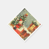 Vintage Christmas Illustration スタンダードカクテルナプキン (角)