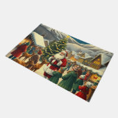 Vintage Christmas Illustration ドアマット (アングル)