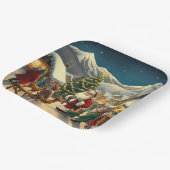 Vintage Christmas Illustration ペーパープレート (傾斜あり)