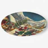 Vintage Christmas Illustration ペーパープレート (アングル)